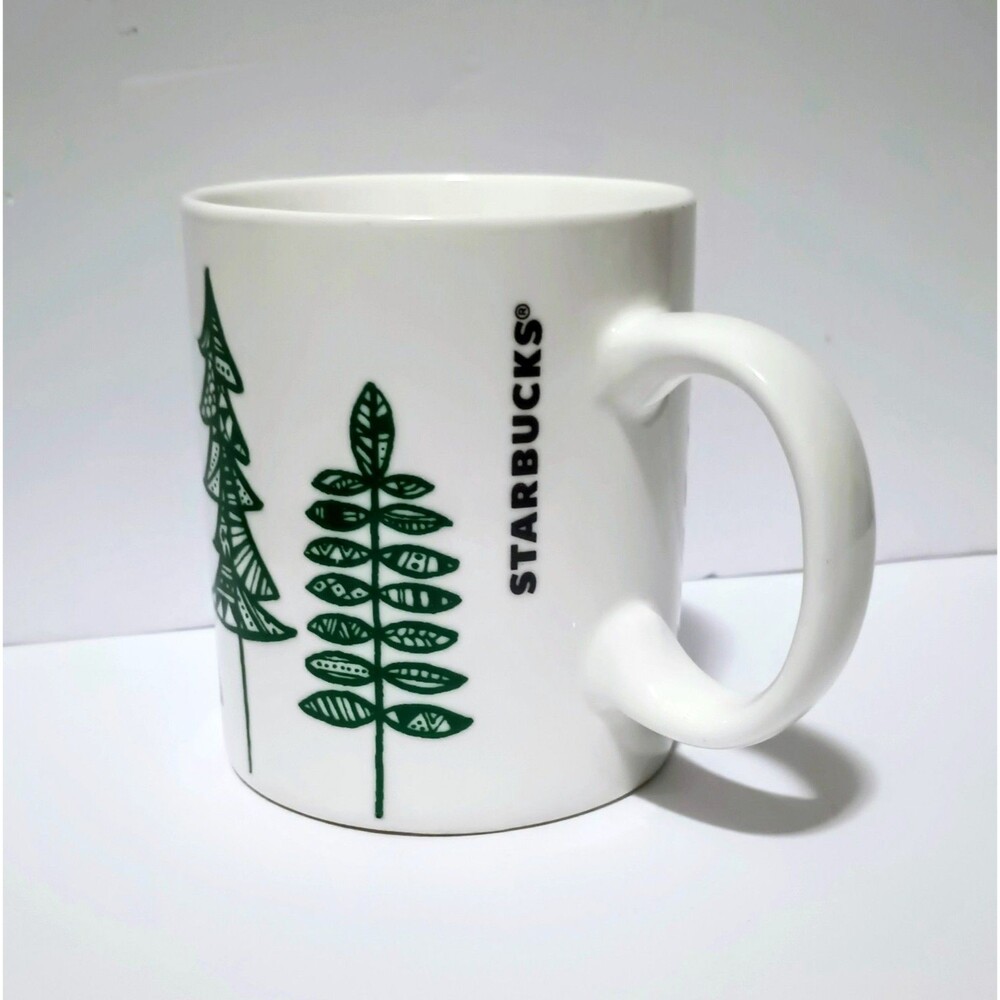 Starbucks Mug Christmas Tree Evergreen Trees Holiday Coffee Cup 2015 12fl oz